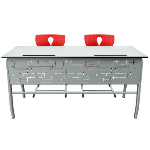 Mesa para treinamento contemporânea - FIGURE IRON - OFISTIM - em laminado / com base metálica / retangular