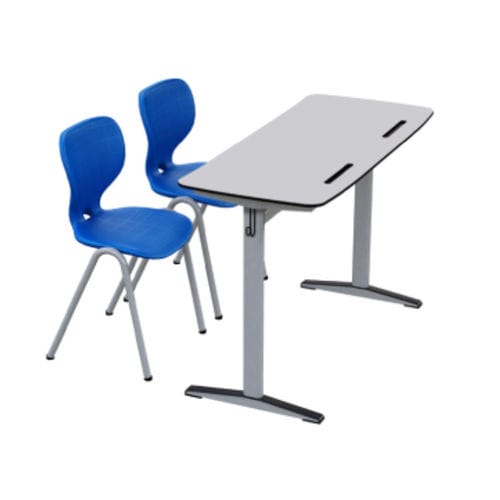Mesa para treinamento contemporânea - WHITEHARMONY  - OFISTIM - em laminado / com base metálica / retangular