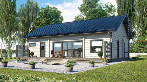 Casa em madeira maciça - HELMI 119 - Kuusamo Hirsitalot Oy - modular / contemporânea / térrea
