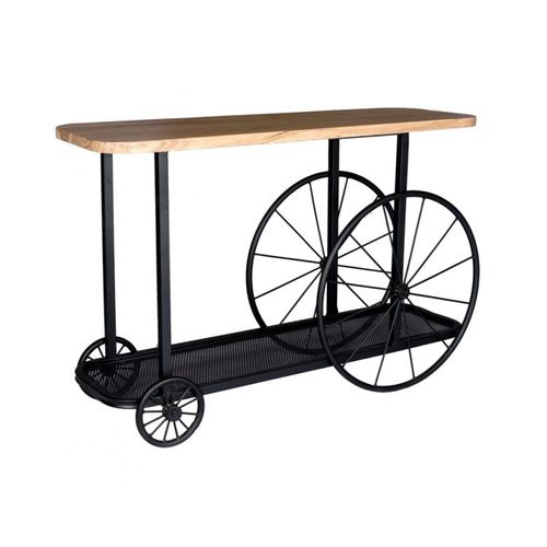 Aparador de design industrial - ADDLAR - Furniture BoutiQ - em madeira maciça / com base metálica / retangular