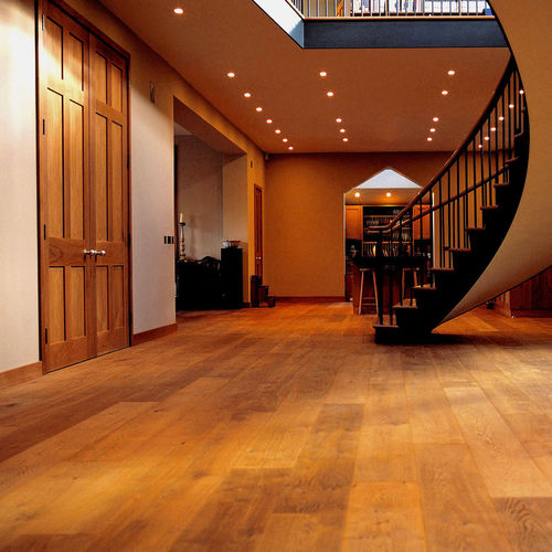 Piso estruturado - DARK FUMÉ - Décoplus Parquets - em carvalho europeu / envernizado / fosco