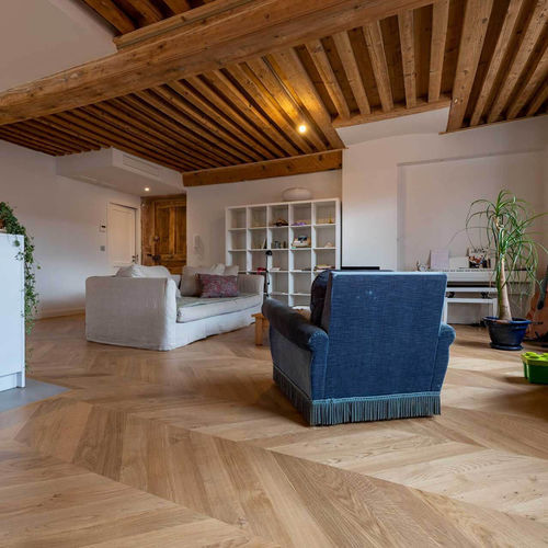 Piso maciço - COUNTRY NATUREL - Décoplus Parquets - em carvalho / chevron / oleado