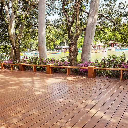 Tábua de deck em bambu - M-SERIES - Décoplus Parquets - efeito de madeira / antiderrapante / com sistema de encaixe