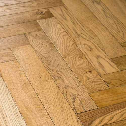 Piso maciço - HAUSMANIEN - PA6 - Décoplus Parquets - em carvalho europeu / em espinha de peixe / oleado
