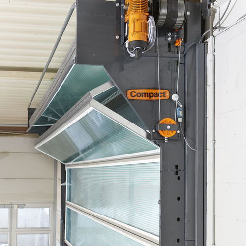 Porta industrial de enrolar - COMPACT - Rolflex - seccionada / camarão / metálica