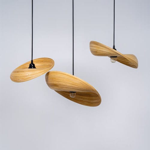 Pendente - GUVA - Bambusa Bali - em madeira / contemporânea / Wire