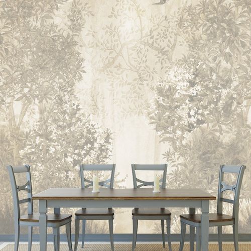 Papel de parede contemporâneo - AONANI  - Wally's - com natureza / bege / para sala de jantar