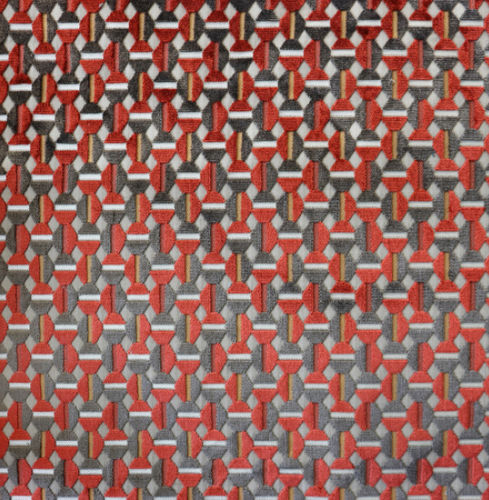 Tecido para estofados - LUMIÉRE JACQUARD VELVET - Aldeco Interior Fabrics - com padrão geométrico / em poliéster / em viscose