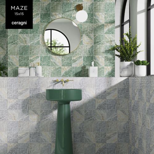 Placas de revestimento em cerâmica - MAZE | 15x15 - CERAGNI | WALL CERAMIC TILES - fosca / para ambiente interno / para banheiro