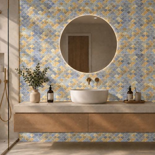 Placas de revestimento em cerâmica - ESCAMAS | 15x15 - CERAGNI | WALL CERAMIC TILES - fosca / para ambiente interno / para banheiro
