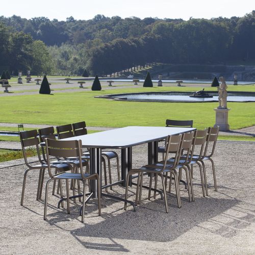 Mesa contemporânea - TUILERIES  - Edmond & Fils - em aço / com base em aço / com base em aço pintado
