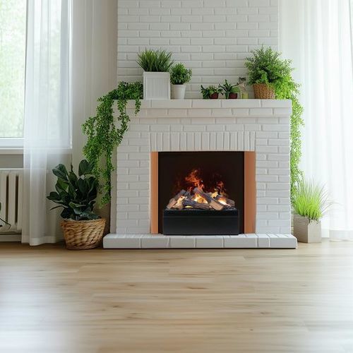 Lareira tipo inserto com 4 faces - JUNEAU  - Dimplex - elétrica / metálica / contemporânea