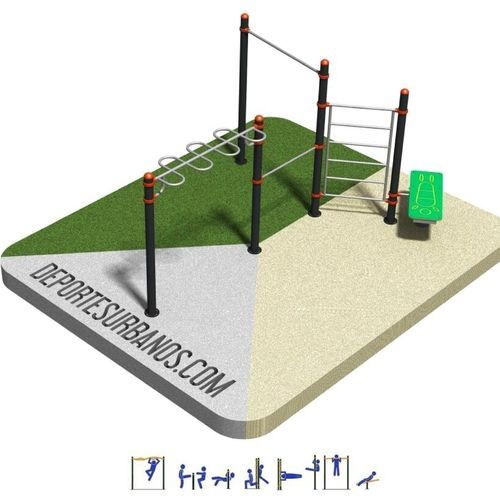 Parque de street workout para escola - DUCG-2004 - DEPORTES URBANOS - para clubes esportivos / para áreas urbanas / mergulho em paralelas (dips)