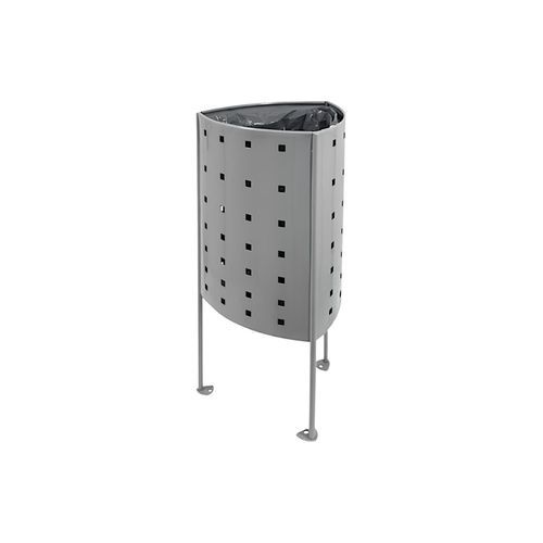 Lixeira pública - DUMUPA-19 - DEPORTES URBANOS - de piso / em aço galvanizado / em chapa perfurada