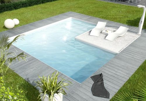 Piscina em painéis - CUB'O - AQUILUS PISCINES - para ambiente externo / enterrada / em aço