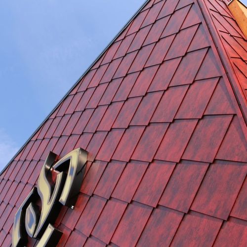 Revestimento de fachada em painéis - EDYXO® - ArcelorMittal Building Solutions - em aço galvanizado / em gesso / liso