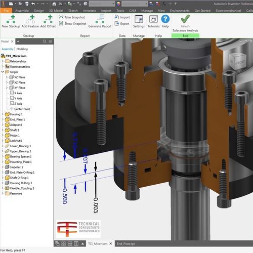 Software de projetos - INVENTOR TOLERANCE - Autodesk - de análise e simulação / de CAM / para estrutura de aço