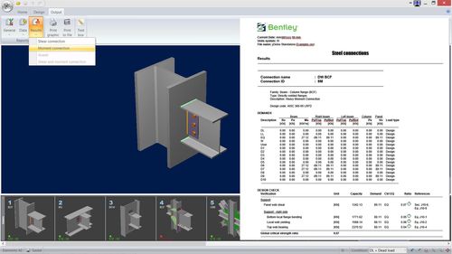 Software de projetos - RAM CONNECTION - BENTLEY SYSTEMS - de análise / para estrutura de aço / 3D