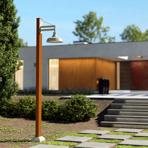 Poste de iluminação pública - ANTARES - Light34 Lighting - contemporâneo / em alumínio / em madeira
