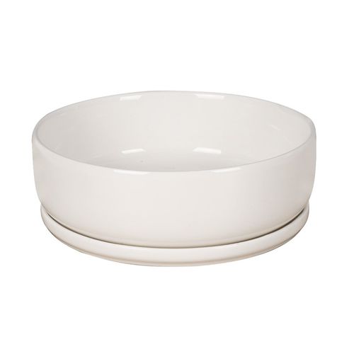 Vaso de jardim em cerâmica esmaltada - AN0037 series - Guangzhou Ancooly Gardening LTD - freestanding / redondo / da linha residencial