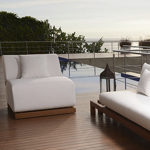 Poltrona baixa contemporânea - TRIMMER  - Beltempo USA - em Sunbrella® / em tecido acrílico / em tecido resistente à água