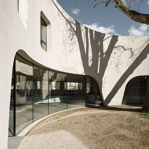 Porta de vidro metálica - Hannes Huber GmbH - de vidro quádruplo / preta