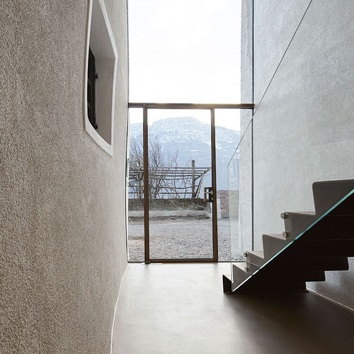 Porta de entrada - Hannes Huber GmbH - em vidro / metálica / de correr