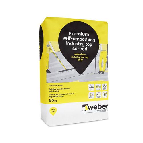 Betonilha autonivelante - WEBERFLOOR INDUSTRY PRO TOP 4610 - Weber - isolante / em cimento