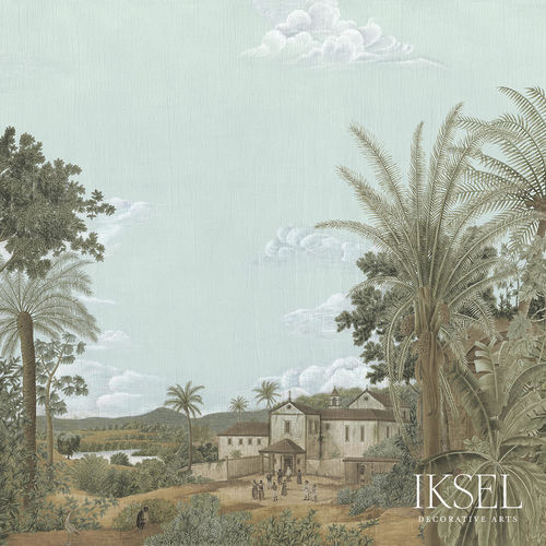 Papel de parede contemporâneo - SC118 Brazil - Iksel Decorative Arts - em fibra de vidro / vinílico / com natureza