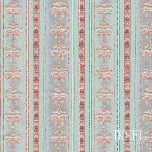 Papel de parede clássico - RW313 Hindustan Stripe - Iksel Decorative Arts - em fibra de vidro / vinílico / em PVC
