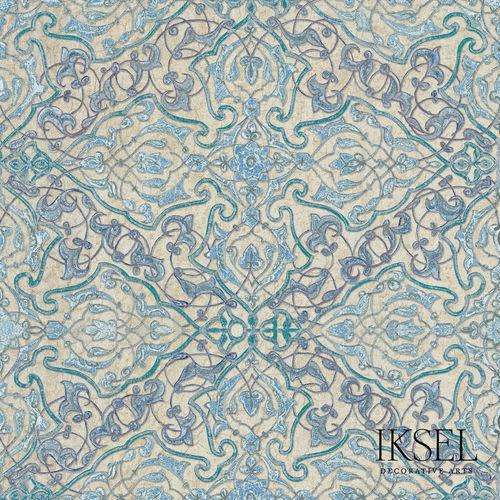 Papel de parede contemporâneo - RW531 Isfahan - Iksel Decorative Arts - em fibra de vidro / vinílico / em PVC