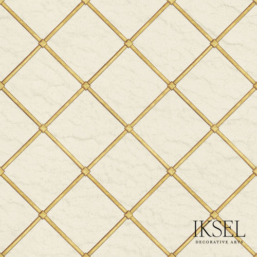 Papel de parede contemporâneo - RW326 Jali Sat - Iksel Decorative Arts - em fibra de vidro / vinílico / com padrão geométrico