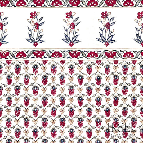 Papel de parede contemporâneo - RW307 Mogul Berry P. - Iksel Decorative Arts - em fibra de vidro / vinílico / com natureza