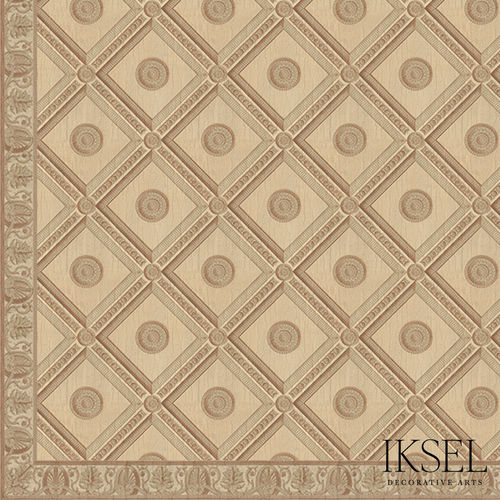 Papel de parede contemporâneo - CE204 Coffered Lozenge Ceiling - Iksel Decorative Arts - em fibra de vidro / vinílico / com padrão geométrico