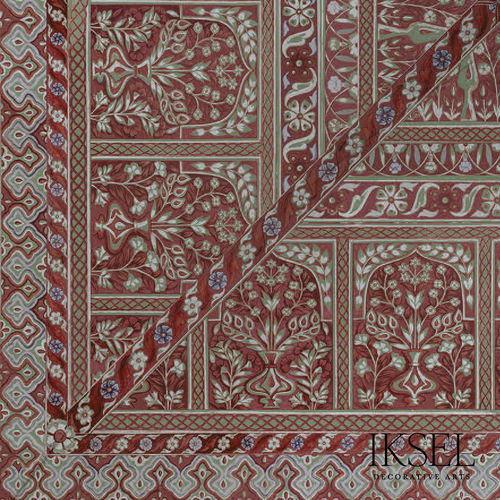 Papel de parede contemporâneo - CE130 Ottoman Tent Mehmet Ceiling - Iksel Decorative Arts - em fibra de vidro / vinílico / com natureza