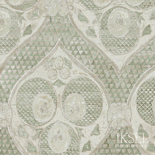 Papel de parede contemporâneo - RW210 Ottoman Crescents - Iksel Decorative Arts - vinílico / em fibra de vidro / com natureza