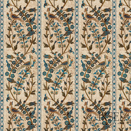 Papel de parede contemporâneo - RW537 Aleppo Stripe - Iksel Decorative Arts - vinílico / em fibra de vidro / com natureza