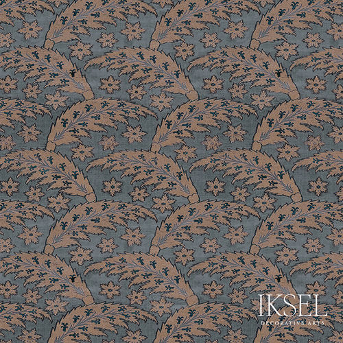 Papel de parede contemporâneo - RW917 Saz Leaves - Iksel Decorative Arts - vinílico / em fibra de vidro / com natureza