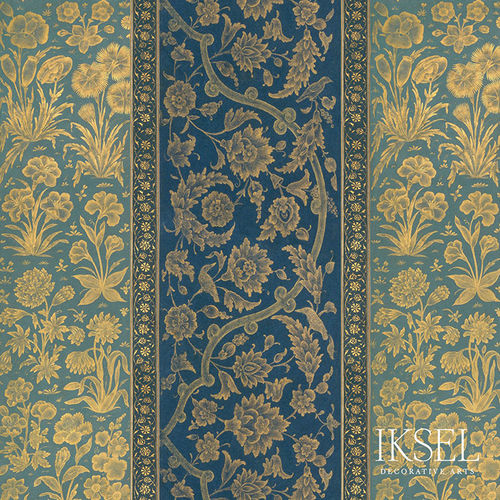 Papel de parede contemporâneo - RW922 Nur Jahan Stripe - Iksel Decorative Arts - vinílico / em fibra de vidro / com natureza
