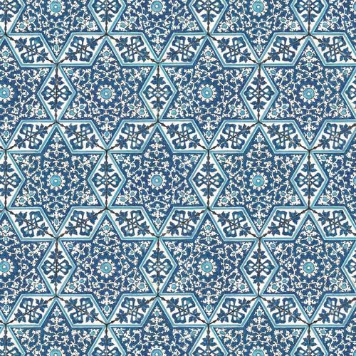 Papel de parede contemporâneo - RW122 IZNIK CEMIL STAR - Iksel Decorative Arts - em fibra de vidro / vinílico / com padrão geométrico