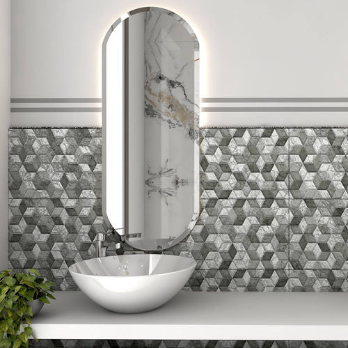 Placas de revestimento em grés porcelanato - DIAMOND - PT. Sun Power Ceramics - fosca / com relevo / para ambiente interno