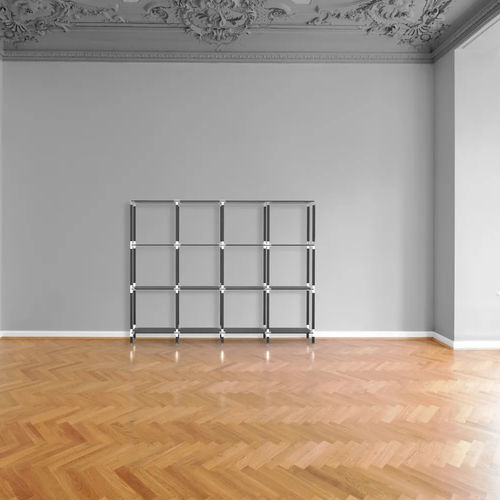 Sistema de prateleiras de parede - Library 190/120 - tRACK by Kesseböhmer GmbH - autoportante / contemporâneo / em aço revestido a pó