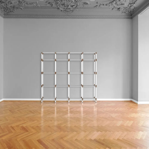 Sistema de prateleiras de parede - Library 190/190 - tRACK by Kesseböhmer GmbH - autoportante / contemporâneo / em aço revestido a pó