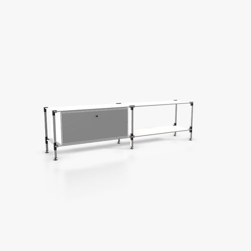 Buffet aparador contemporâneo - L.2.900.1.1.AZ.00.1 - tRACK by Kesseböhmer GmbH - com folheado de madeira / em MDF laqueado / em aço revestido a pó