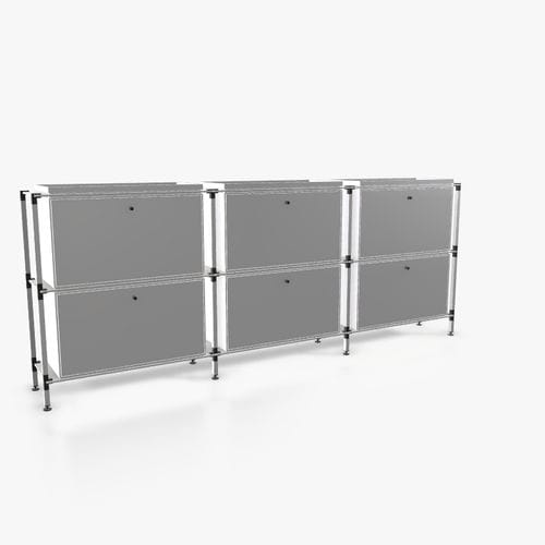 Buffet aparador contemporâneo - S.3.900.2.6.DU.TA.1 - tRACK by Kesseböhmer GmbH - com folheado de madeira / em MDF laqueado / em aço revestido a pó