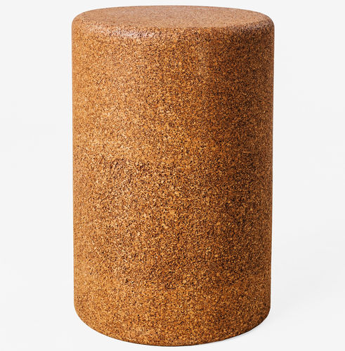 Banqueta contemporânea - LISO - CREATIVE-CORK - em cortiça / com base em madeira / com pé central