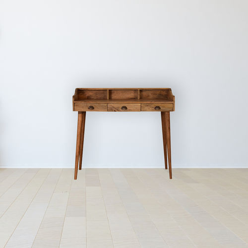 Escrivaninha de estilo escandinavo - NORDIC  - Artisan Furniture - em madeira maciça / com compartimento de arrumação / 3 gavetas