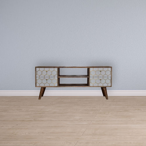 Rack de TV e multimídia contemporâneo - CASSIA  - Artisan Furniture - com gavetas / para espaço residencial / em madeira pintada