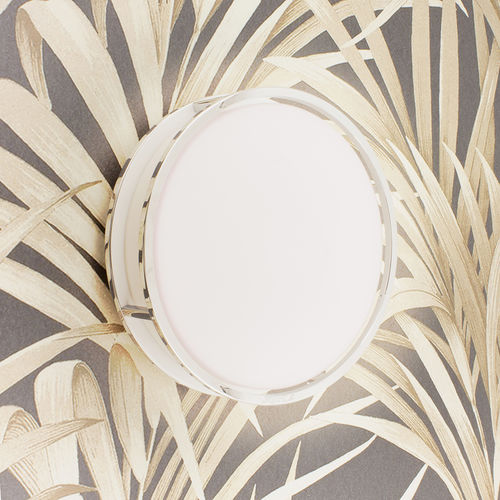 Arandela contemporânea - Art Deco - BATH BAZAAR - para ambiente interno / em metal cromado / em vidro