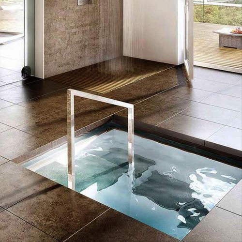 Banheira quadrada - Karo 120  - Fire Ice Systemtec Georg Zelger e.K. - para uso profissional / em poliéster / contemporânea